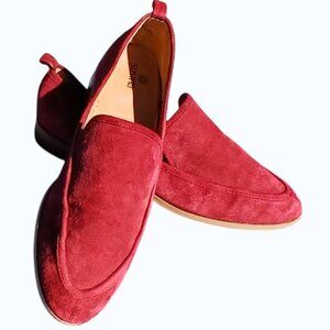 SUSINA Burgundy Suede Loafers - EUC
